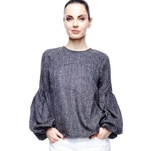 AM VIBE + Deep Gray City Blouse NWT